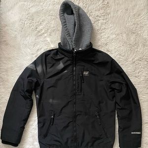 Abercrombie and Fitch Black All Season Jacket and Hybrid Hoodie